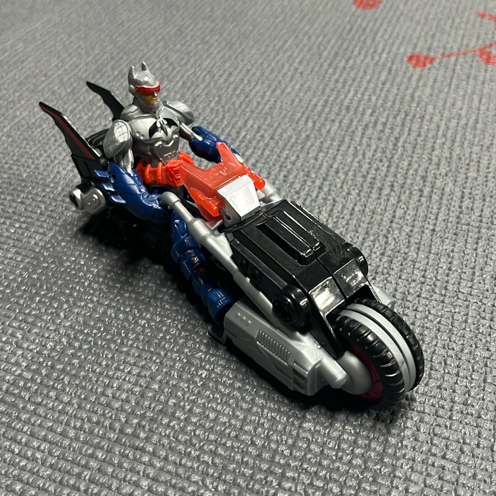 Batman with transforming motorcycle